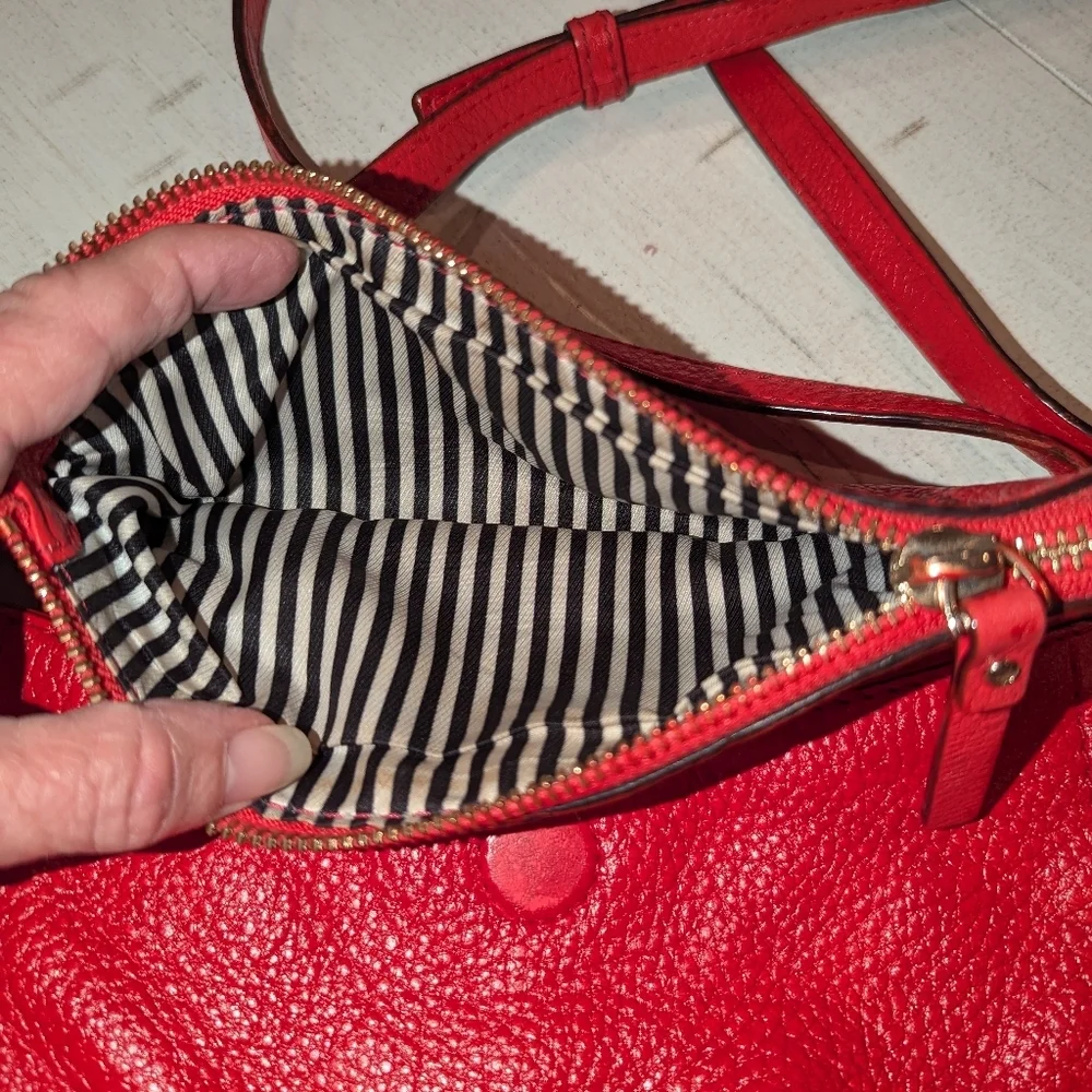 Kate Spade Red Leather Crossbody EUC